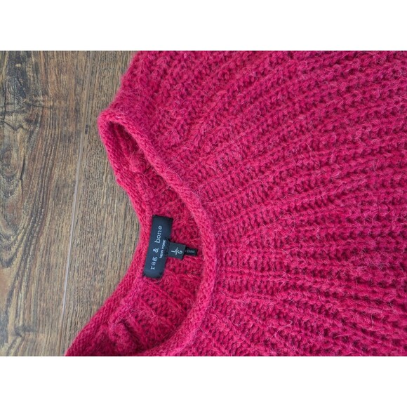 Rag & Bone Joseph Alpaca Wool Sweater Radish Pink Large - Picture 11 of 14